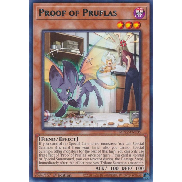 Yu-Gi-Oh TCG MP22-EN105 R Proof of Pruflas Effect Monster