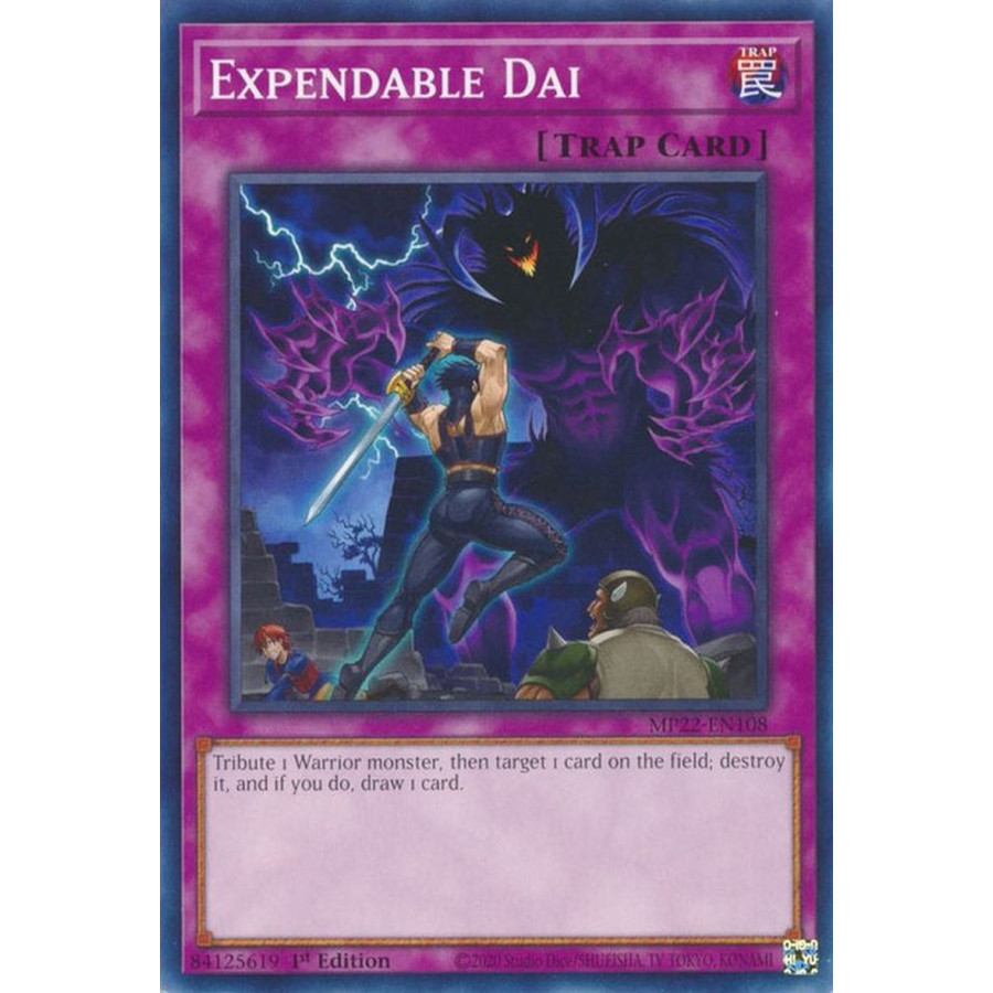 Yu-Gi-Oh TCG MP22-EN108 C Expendable Dai Normal Trap