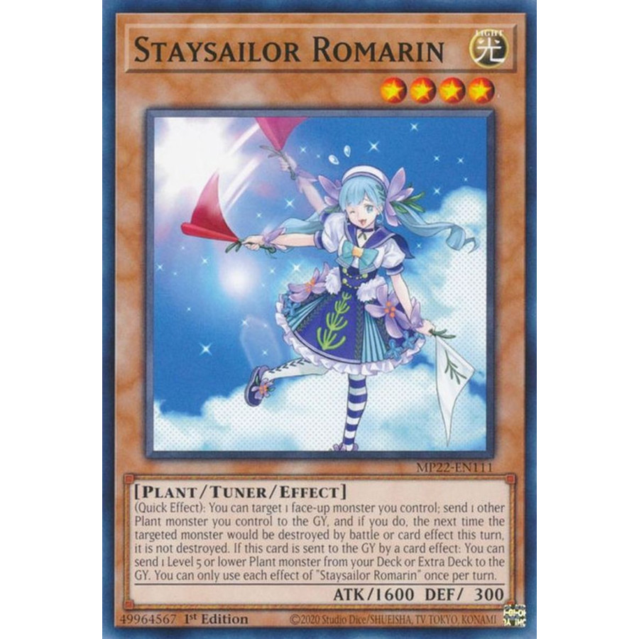 Yu-Gi-Oh TCG MP22-EN111 C Staysailor Romarin Effect Tuner monster