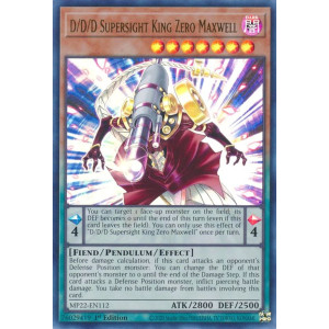 Yu-Gi-Oh TCG MP22-EN112 UR D/D/D Supersight King Zero Maxwell Effect Pendulum Monster