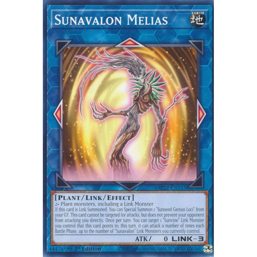 Yu-Gi-Oh TCG MP22-EN115 C Sunavalon Melias Continuous Spell