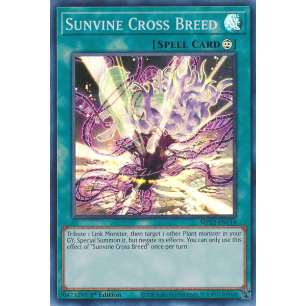Yu-Gi-Oh TCG MP22-EN116 SR Sunvine Cross Breed Continuous Spell