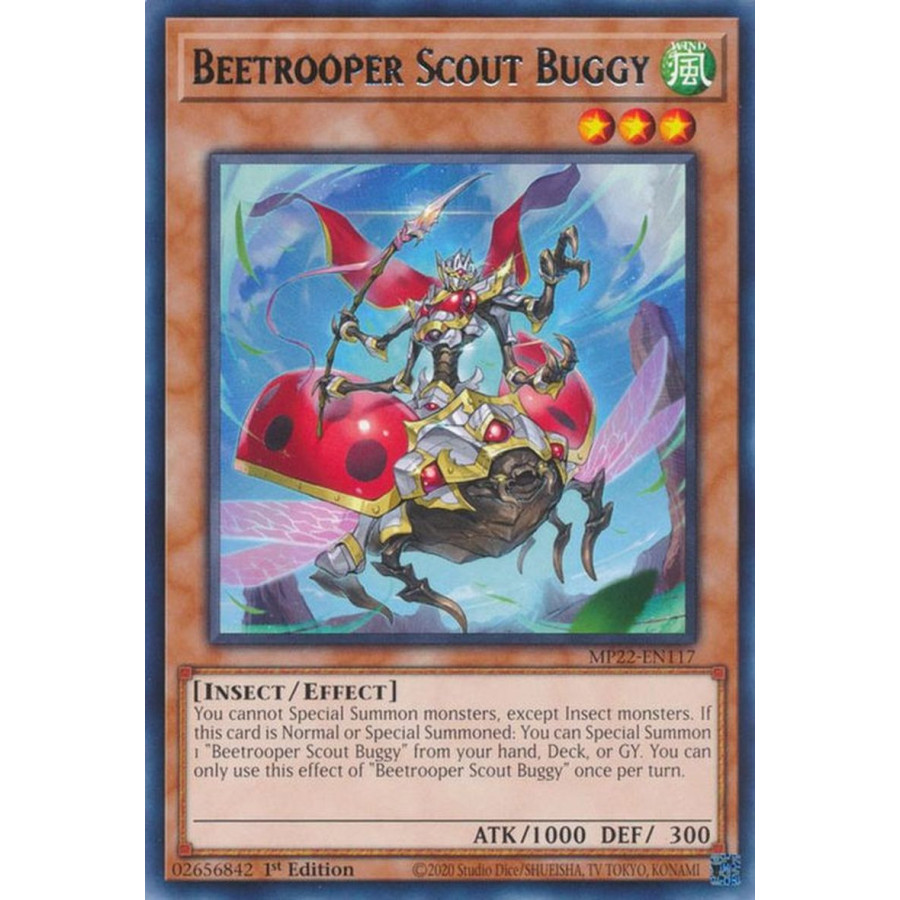 Yu-Gi-Oh TCG MP22-EN117 R Beetrooper Scout Buggy Effect Monster