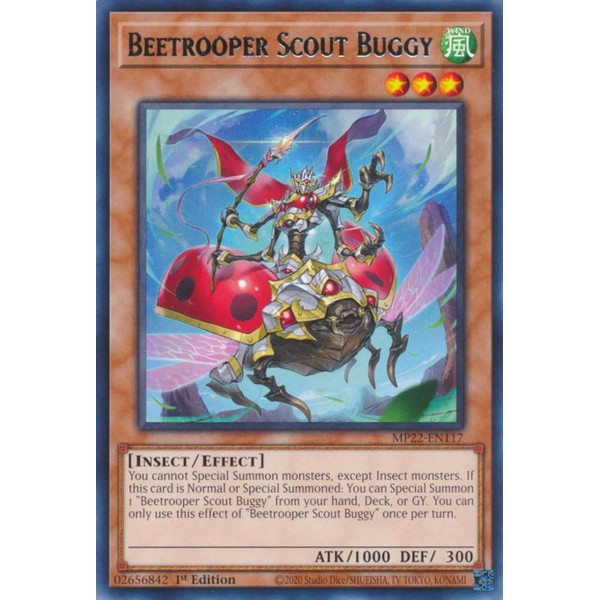 Yu-Gi-Oh TCG MP22-EN117 R Beetrooper Scout Buggy Effect Monster