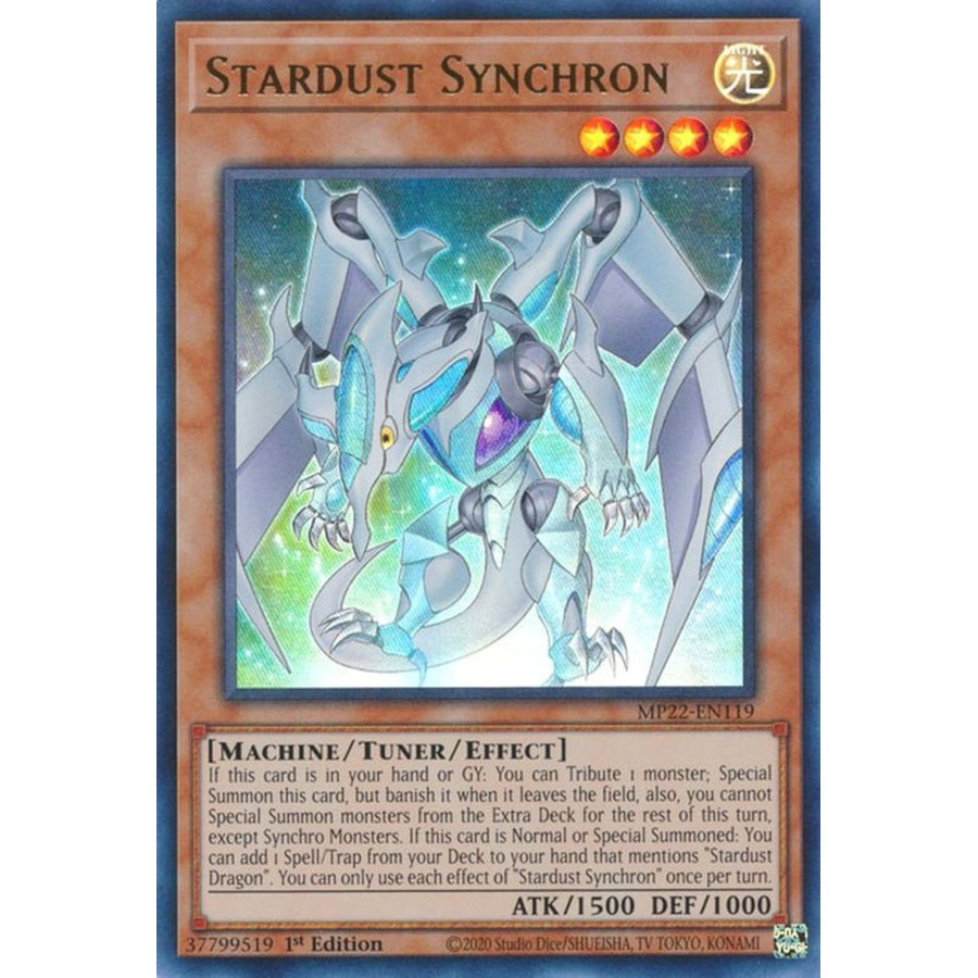 Yu-Gi-Oh TCG MP22-EN119 UR Stardust Synchron Effect Tuner monster