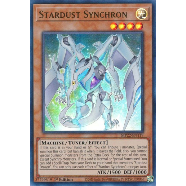 Yu-Gi-Oh TCG MP22-EN119 UR Stardust Synchron Effect Tuner monster