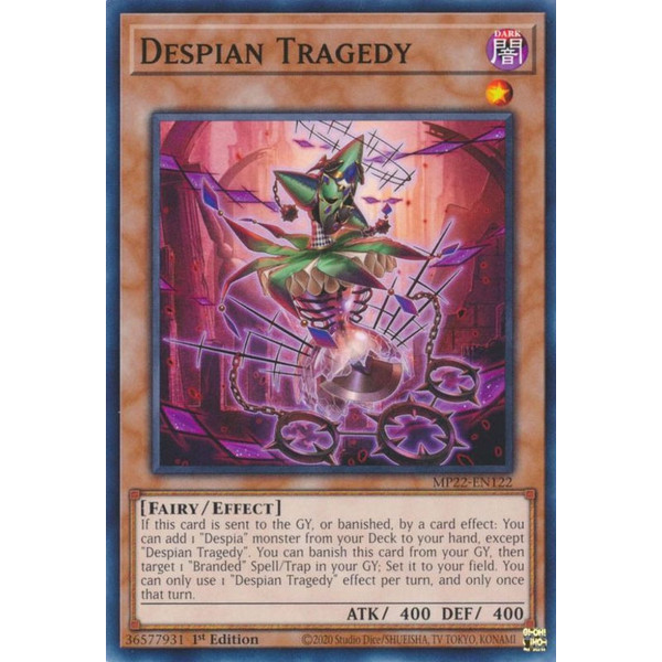Yu-Gi-Oh TCG MP22-EN122 C Despian Tragedy Effect Monster