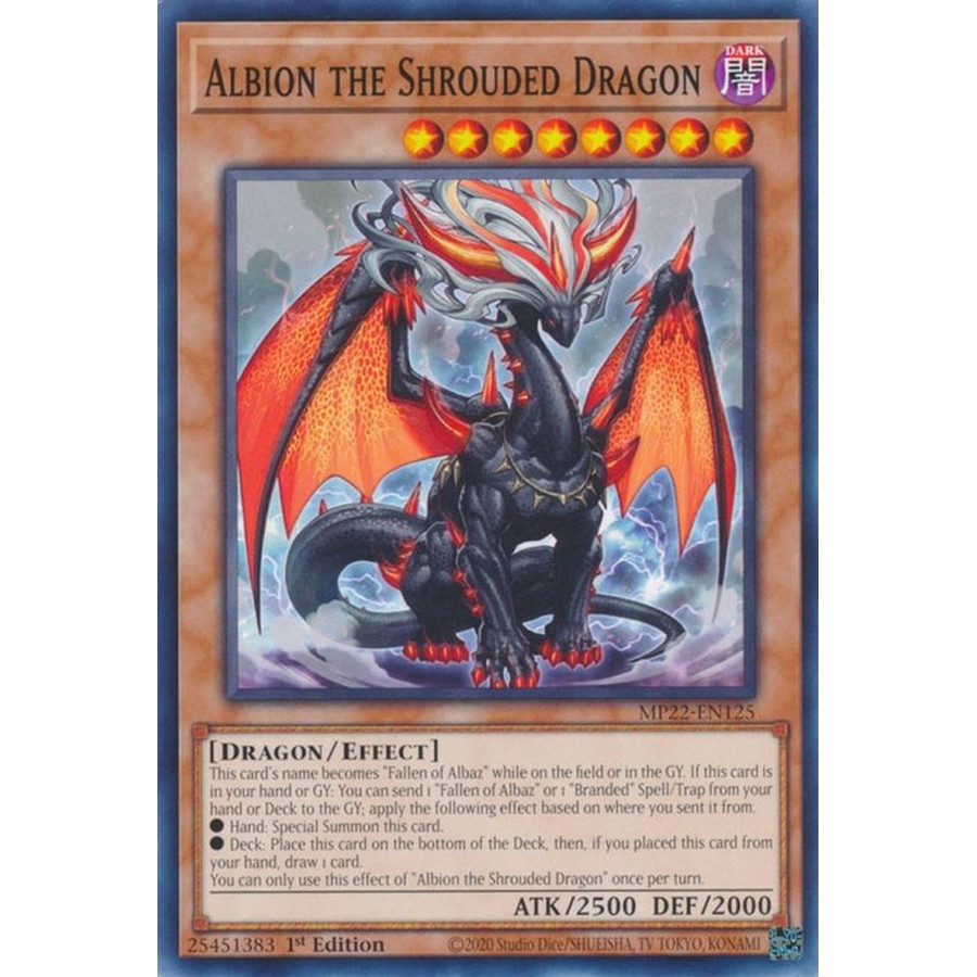 Yu-Gi-Oh TCG MP22-EN125 C Albion the Shrouded Dragon Effect Monster