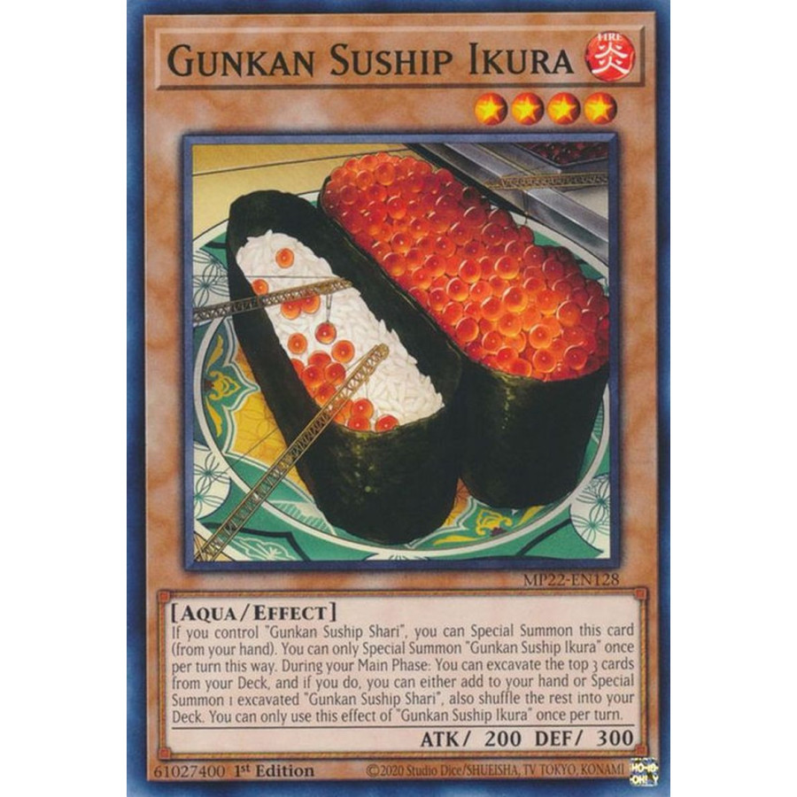 Yu-Gi-Oh TCG MP22-EN128 C Gunkan Suship Ikura Effect Monster