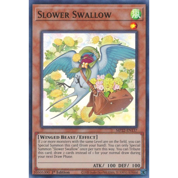 Yu-Gi-Oh TCG MP22-EN137 SR Slower Swallow Effect Monster