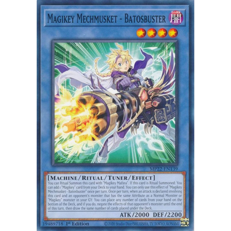 Yu-Gi-Oh TCG MP22-EN139 C Magikey Mechmusket - Batosbuster Effect Tuner Ritual Monster