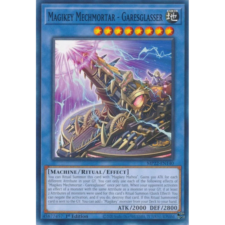 Yu-Gi-Oh TCG MP22-EN140 C Magikey Mechmortar - Garesglasser Effect Ritual Monster