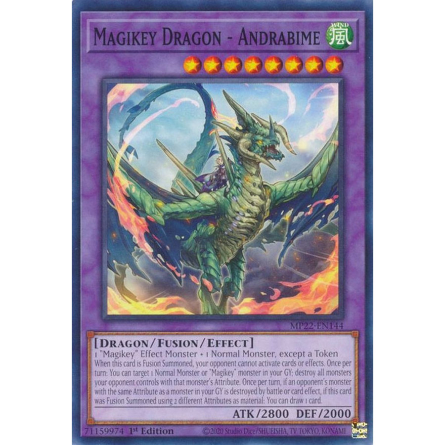 Yu-Gi-Oh TCG MP22-EN144 C Magikey Dragon - Andrabime Effect Fusion Monster