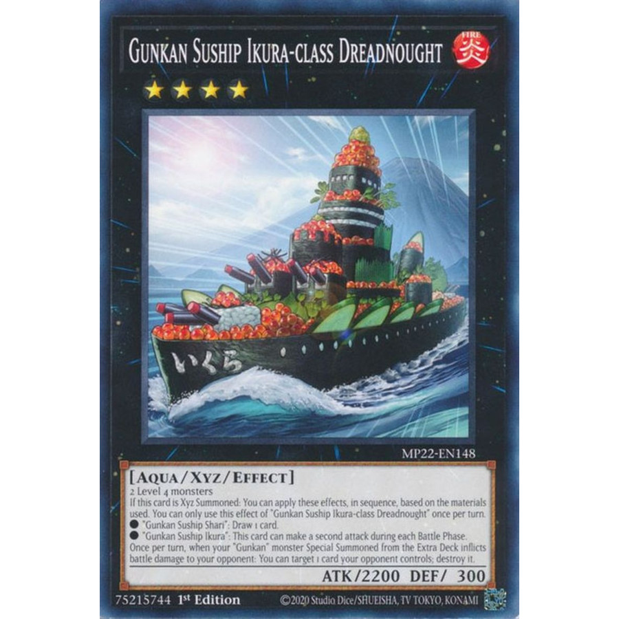 Yu-Gi-Oh TCG MP22-EN148 C Gunkan Suship Ikura-class Dreadnought Effect Xyz Monster