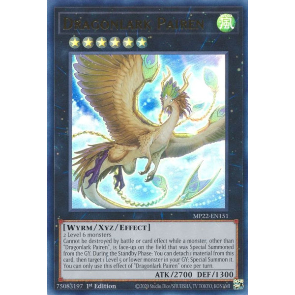 Yu-Gi-Oh TCG MP22-EN151 UR Dragonlark Pairen Effect Xyz Monster