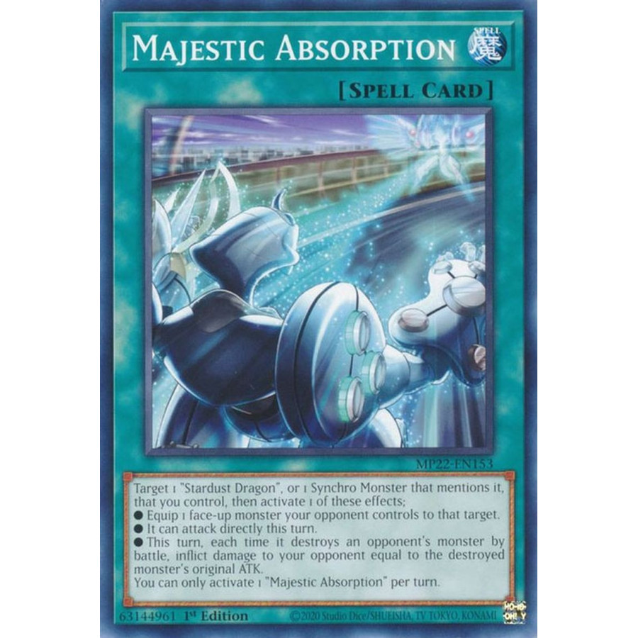 Yu-Gi-Oh TCG MP22-EN153 C Majestic Absorption Normal Spell