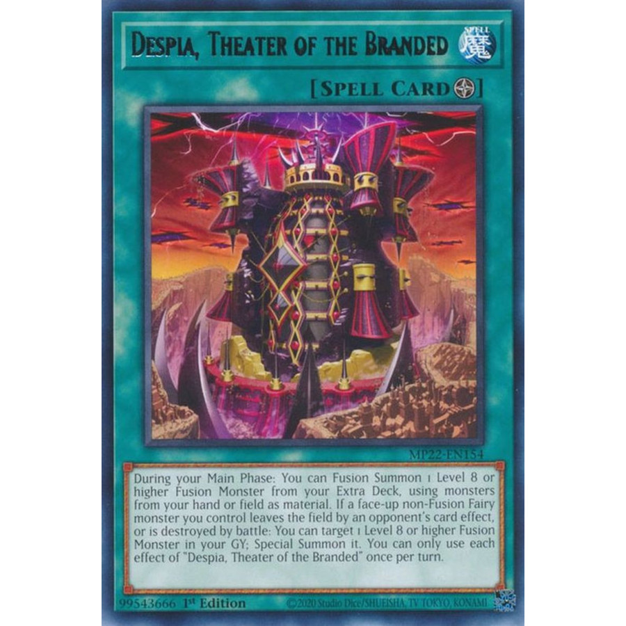 Yu-Gi-Oh TCG MP22-EN154 R Despia, Theater of the Branded Field Spell