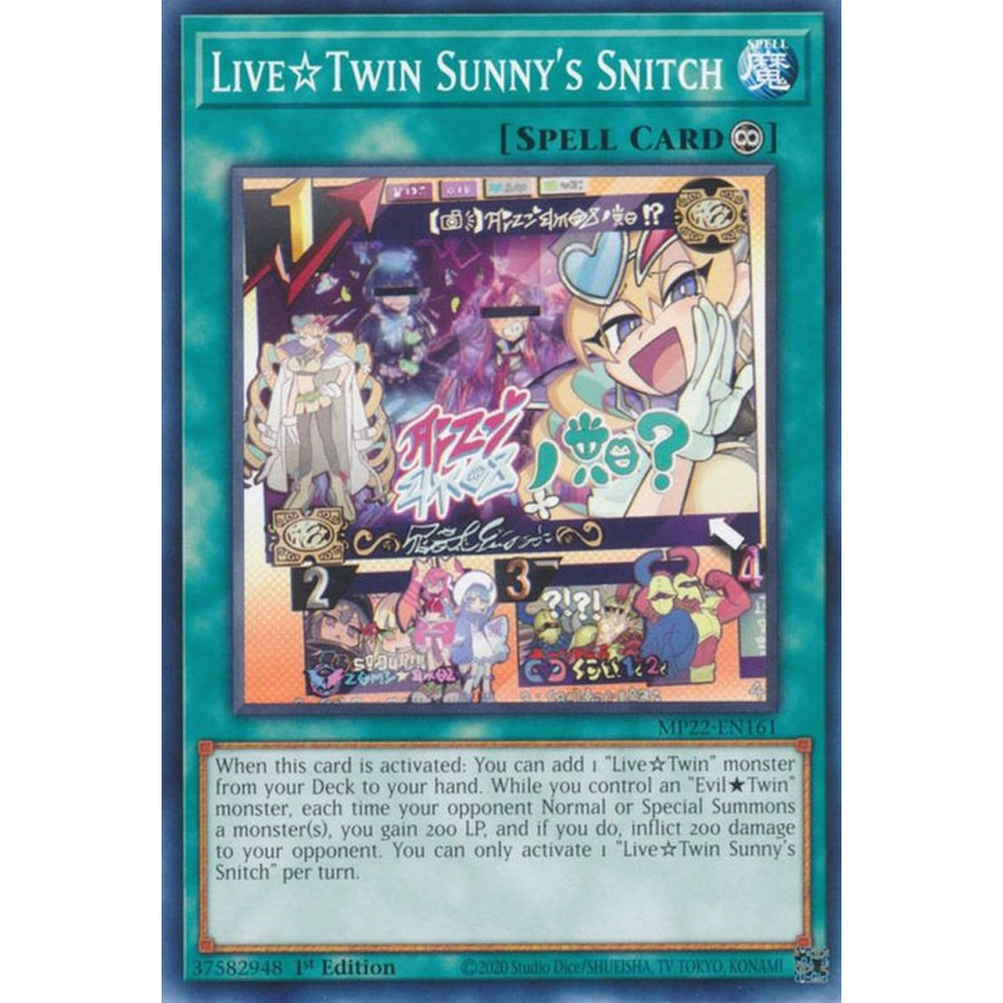 Yu-Gi-Oh TCG MP22-EN161 C Live☆Twin Sunny's Snitch Continuous Spell