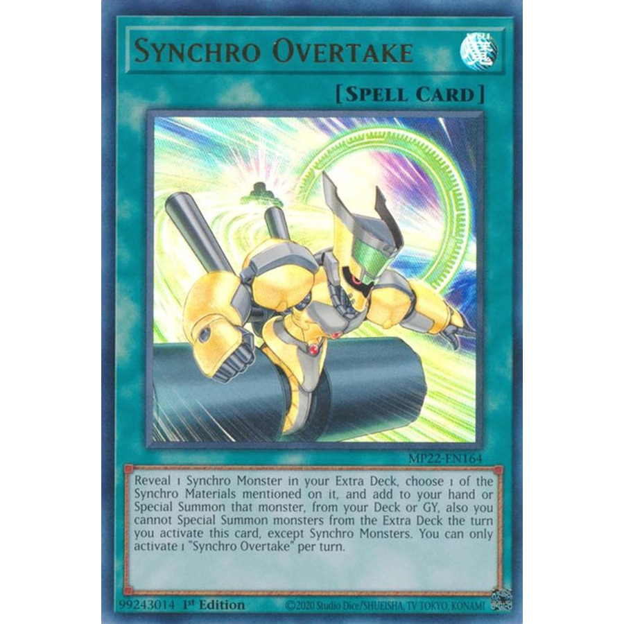 Yu-Gi-Oh TCG MP22-EN164 UR Synchro Overtake Normal Spell