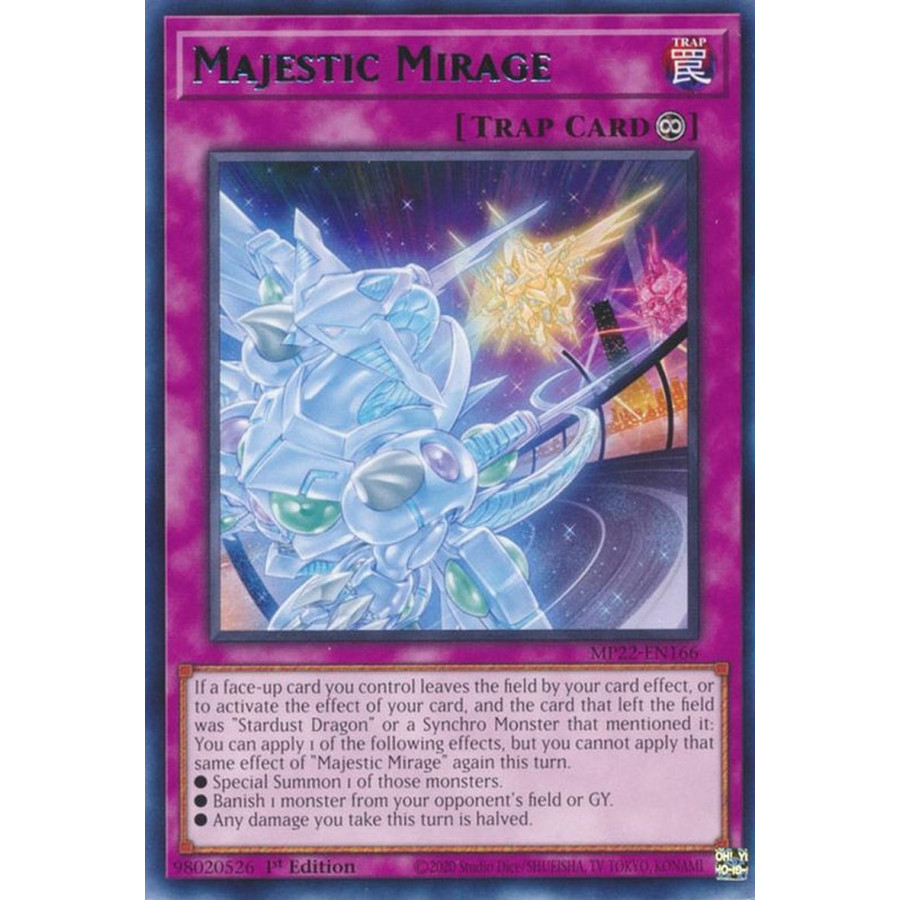 Yu-Gi-Oh TCG MP22-EN166 R Majestic Mirage Continuous Trap