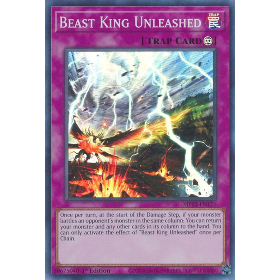 Yu-Gi-Oh TCG MP22-EN171 SR Beast King Unleashed Continuous Trap