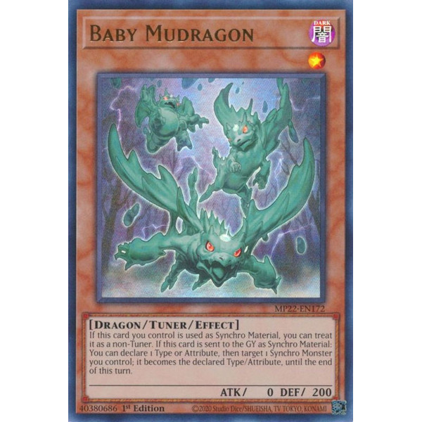 Yu-Gi-Oh TCG MP22-EN172 UR Baby Mudragon Effect Tuner monster