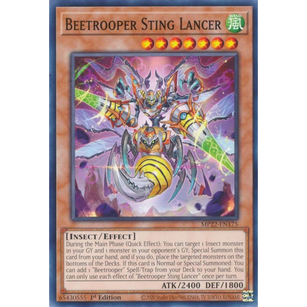 Yu-Gi-Oh TCG MP22-EN175 C Beetrooper Sting Lancer Effect Monster