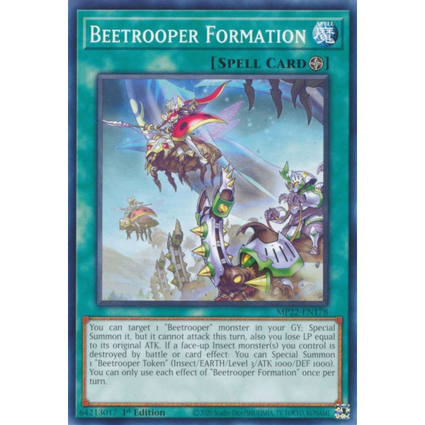 Yu-Gi-Oh TCG MP22-EN178 C Beetrooper Formation Field Spell
