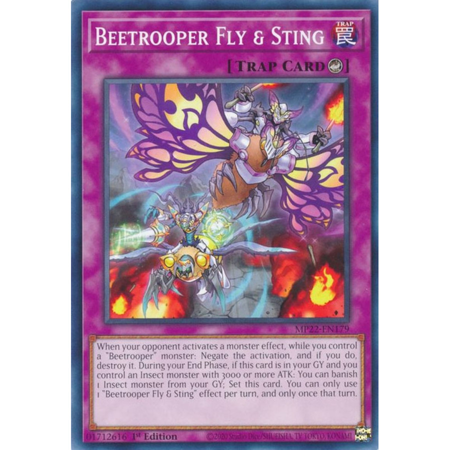 Yu-Gi-Oh TCG MP22-EN179 C Beetrooper Fly & Sting Counter Trap