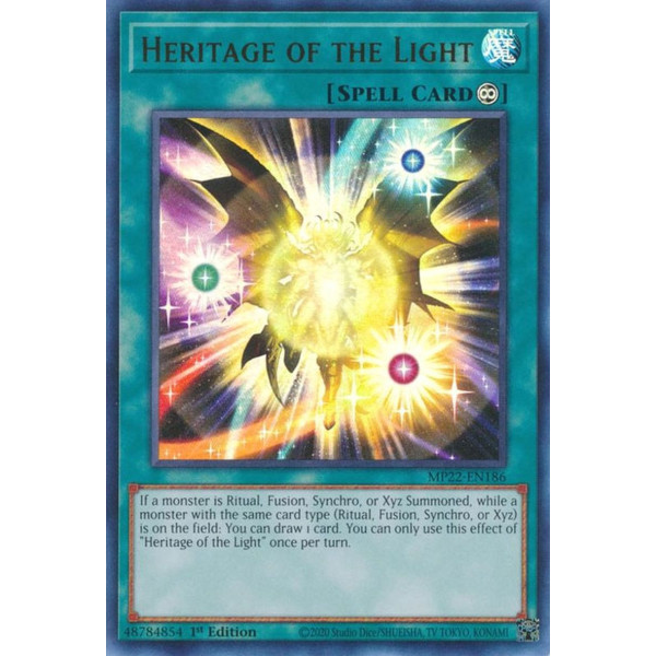 Yu-Gi-Oh TCG MP22-EN186 UR Heritage of the Light Continuous Spell