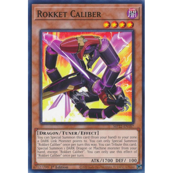 Yu-Gi-Oh TCG MP22-EN187 C Rokket Caliber Effect Tuner monster