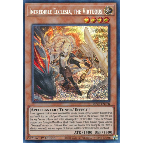 Yu-Gi-Oh TCG MP22-EN188 PSE Incredible Ecclesia, the Virtuous Effect Tuner monster