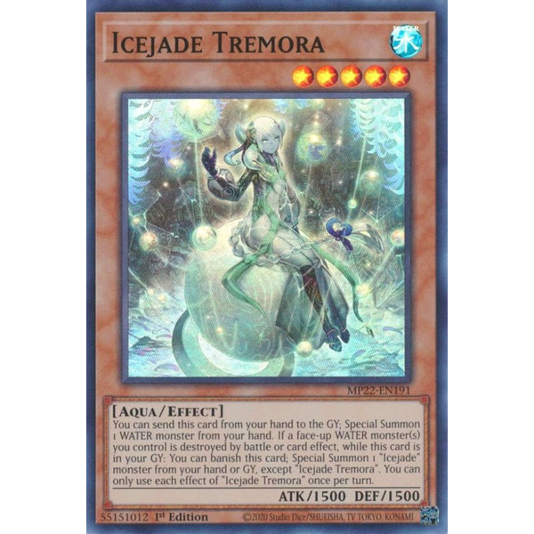 Yu-Gi-Oh TCG MP22-EN191 SR Icejade Tremora Effect Monster