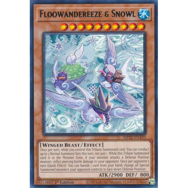 Yu-Gi-Oh TCG MP22-EN193 R Floowandereeze & Snowl Effect Monster