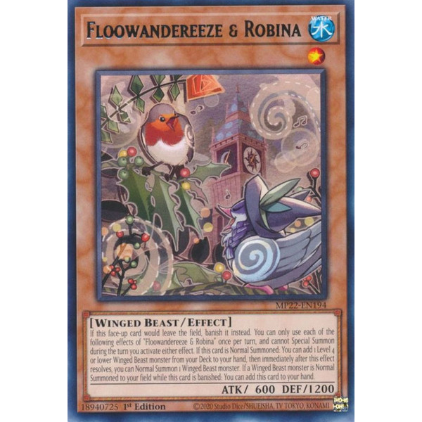 Yu-Gi-Oh TCG MP22-EN194 R Floowandereeze & Robina Effect Monster