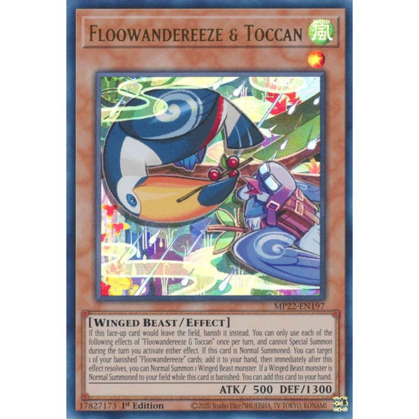 Yu-Gi-Oh TCG MP22-EN197 UR Floowandereeze & Toccan Effect Monster