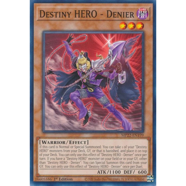 Yu-Gi-Oh TCG MP22-EN199 C Destiny HERO - Denier Effect Monster