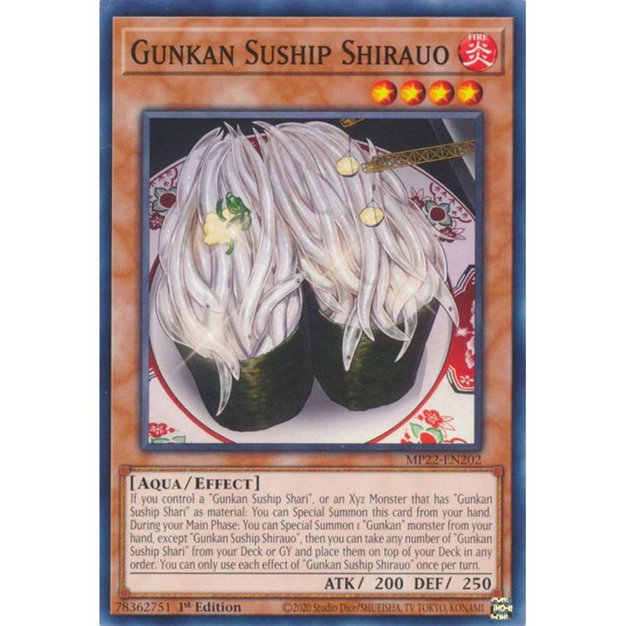 Yu-Gi-Oh TCG MP22-EN202 C Gunkan Suship Shirauo Effect Monster