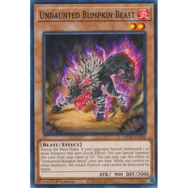Yu-Gi-Oh TCG MP22-EN206 C Undaunted Bumpkin Beast Effect Monster