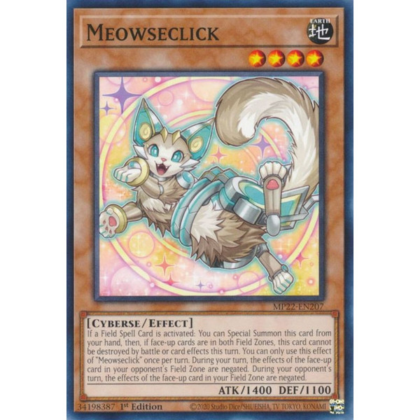 Yu-Gi-Oh TCG MP22-EN207 C Meowseclick Effect Monster