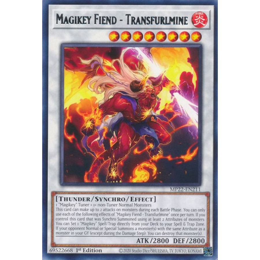 Yu-Gi-Oh TCG MP22-EN211 R Magikey Fiend - Transfurlmine Effect Synchro Monster