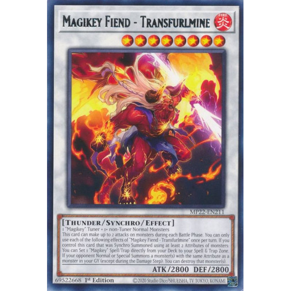 Yu-Gi-Oh TCG MP22-EN211 R Magikey Fiend - Transfurlmine Effect Synchro Monster