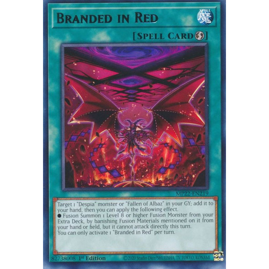 Yu-Gi-Oh TCG MP22-EN219 R Branded in Red Quick-Play Spell