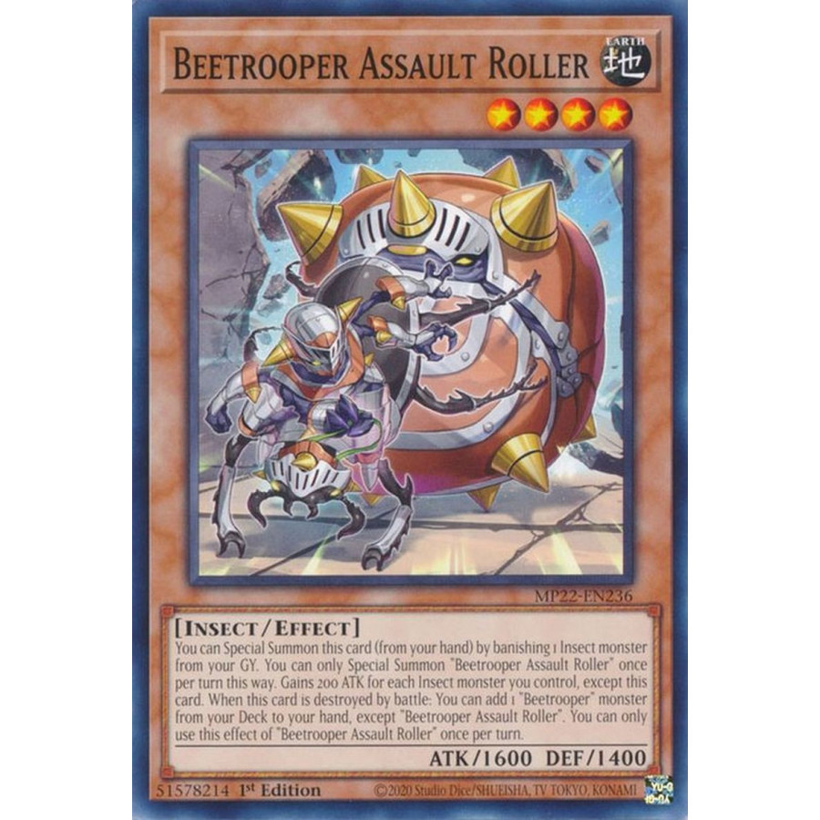 Yu-Gi-Oh TCG MP22-EN236 C Beetrooper Assault Roller Effect Monster