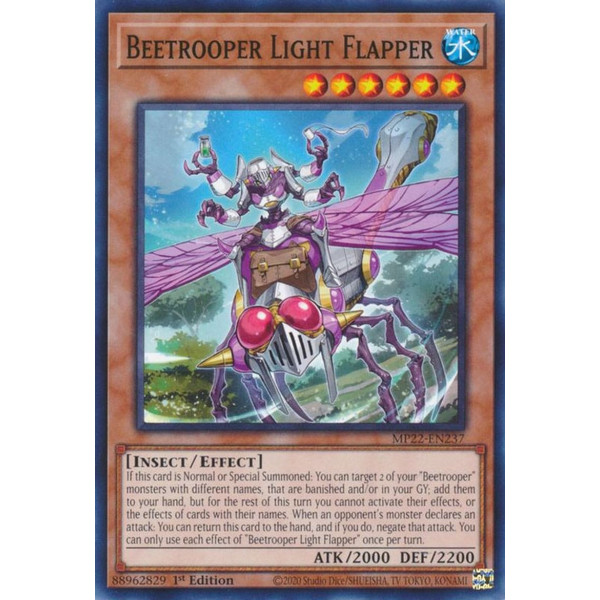 Yu-Gi-Oh TCG MP22-EN237 C Beetrooper Light Flapper Effect Monster