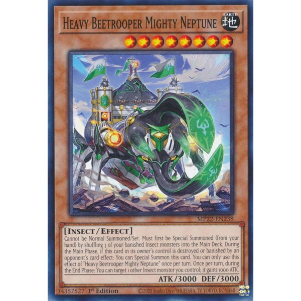 Yu-Gi-Oh TCG MP22-EN238 C Heavy Beetrooper Mighty Neptune Effect Monster