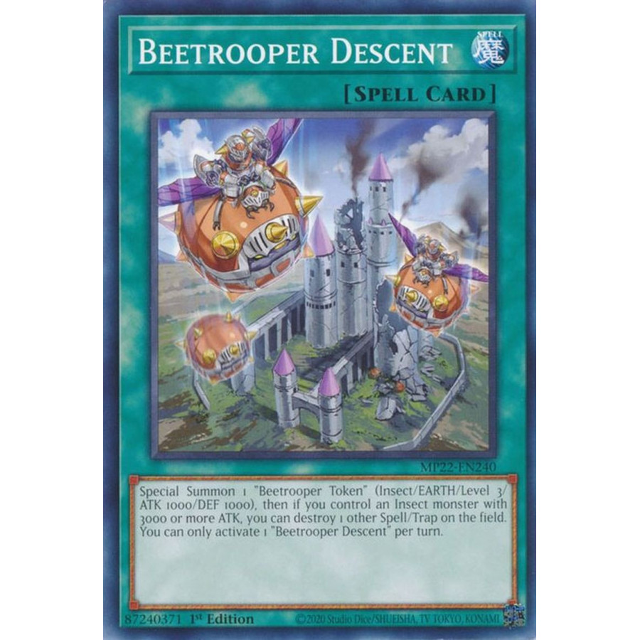 Yu-Gi-Oh TCG MP22-EN240 C Beetrooper Descent Normal Spell