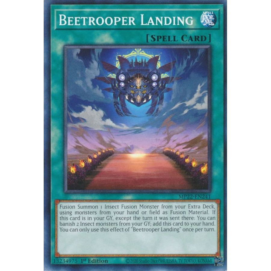 Yu-Gi-Oh TCG MP22-EN241 C Beetrooper Landing Normal Spell