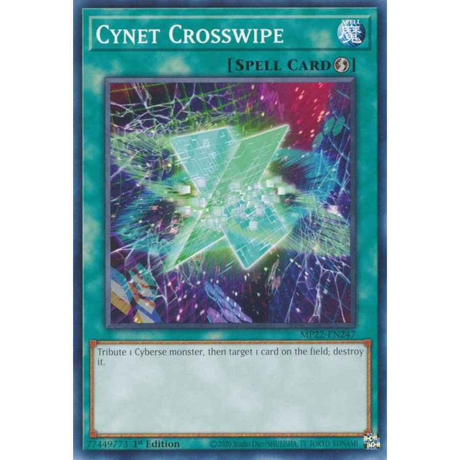 Yu-Gi-Oh TCG MP22-EN247 C Cynet Crosswipe Quick-Play Spell