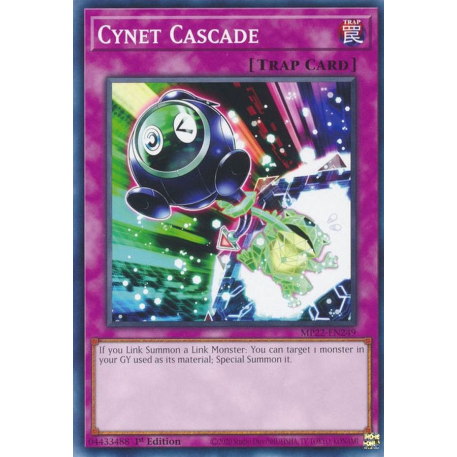 Yu-Gi-Oh TCG MP22-EN249 C Cynet Cascade Normal Trap